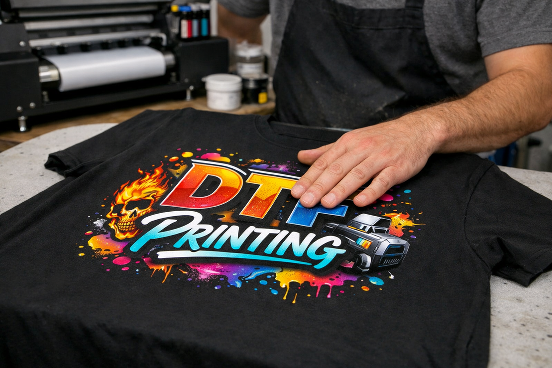 DTF-Drucktransfer auf T-Shirt