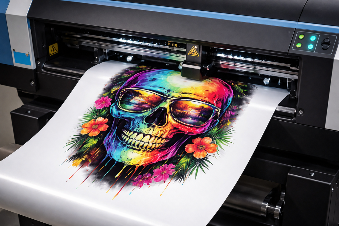 Moderne Druckmaschine im Einsatz