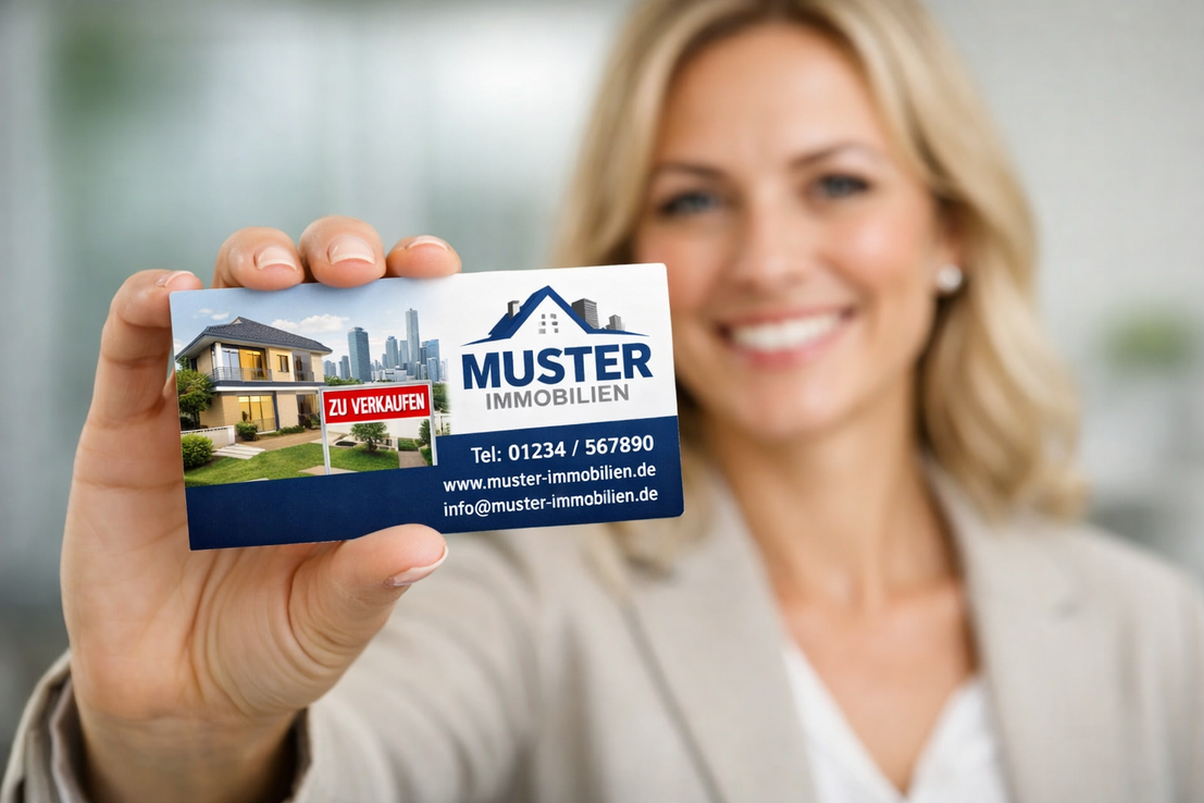 Edle Visitenkarten gestapelt